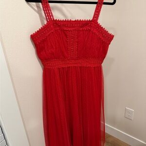 Elegant Red Kids Dress